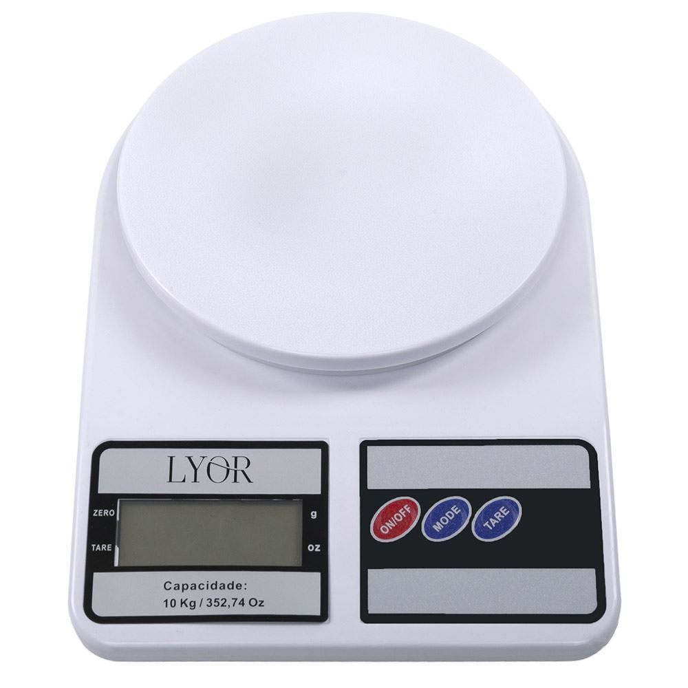 Balança De Cozinha Lyor Digital 10Kg - Branco