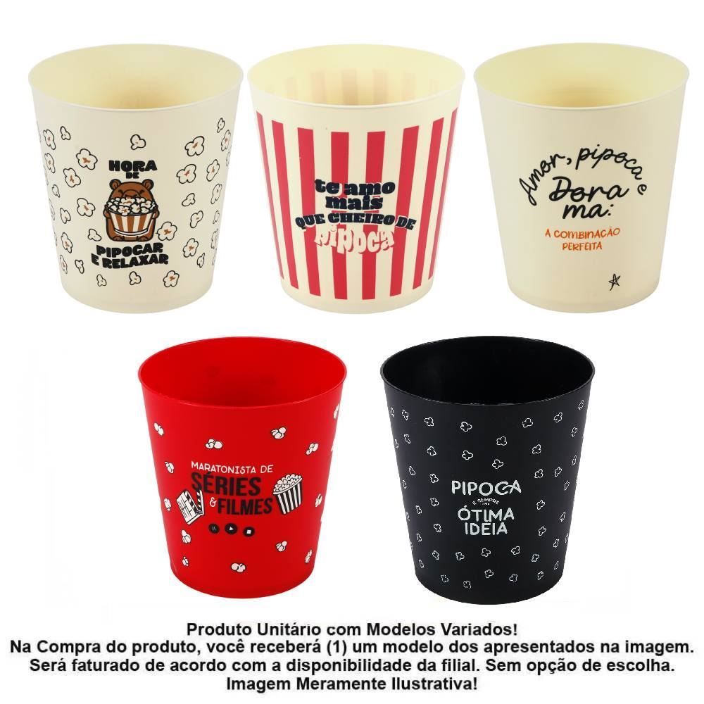 Balde de Pipoca 3 Litros Temas Lumni - Sortido