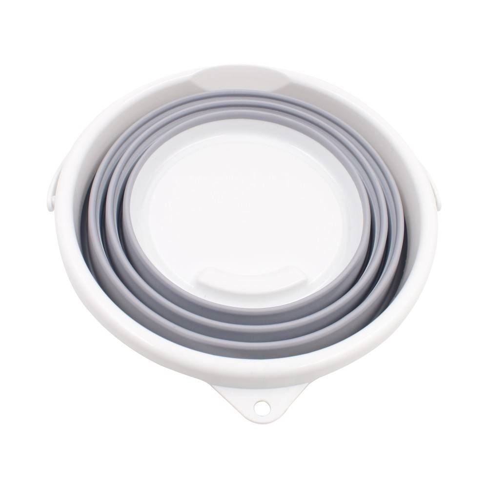 Balde Dobrável Havan Casa 10 Litros - Branco e Cinza