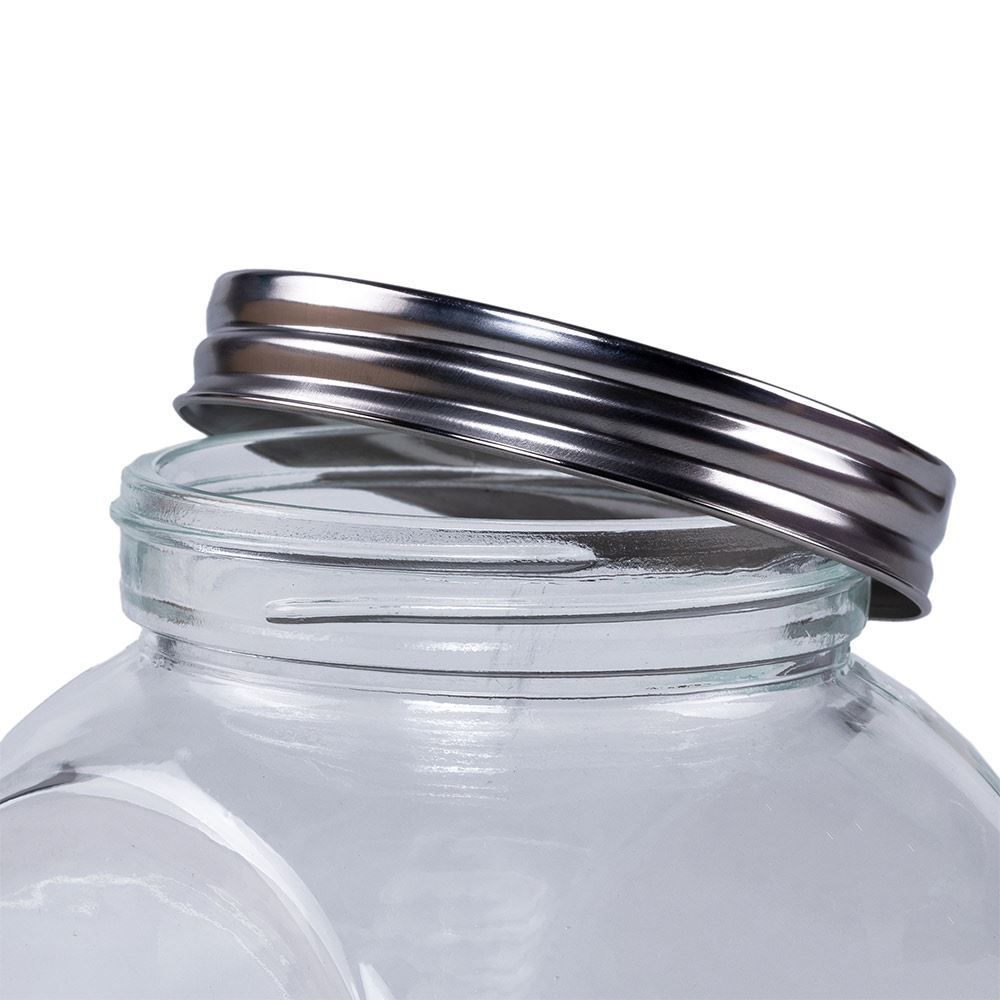 Baleiro Com Tampa 1,2 Litros Lyor - Vidro