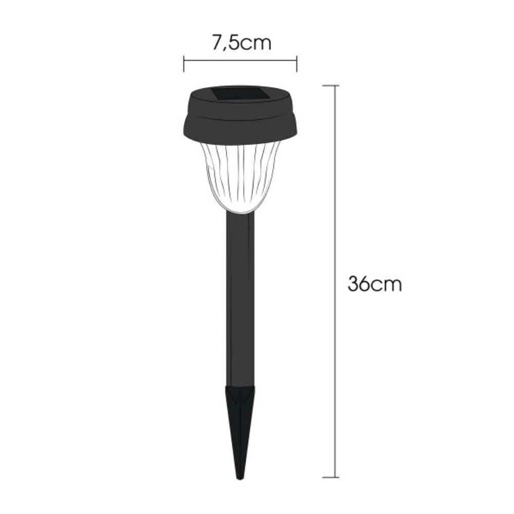 Luminária Solar Balizadora Abs Led Ecoforce - Preto