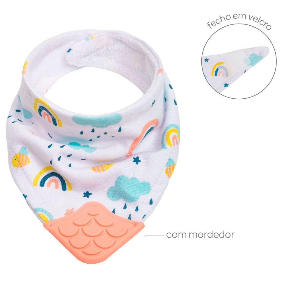 Bandana Com Mordedor Fecho Em Velcro Buba - Rosa Claro