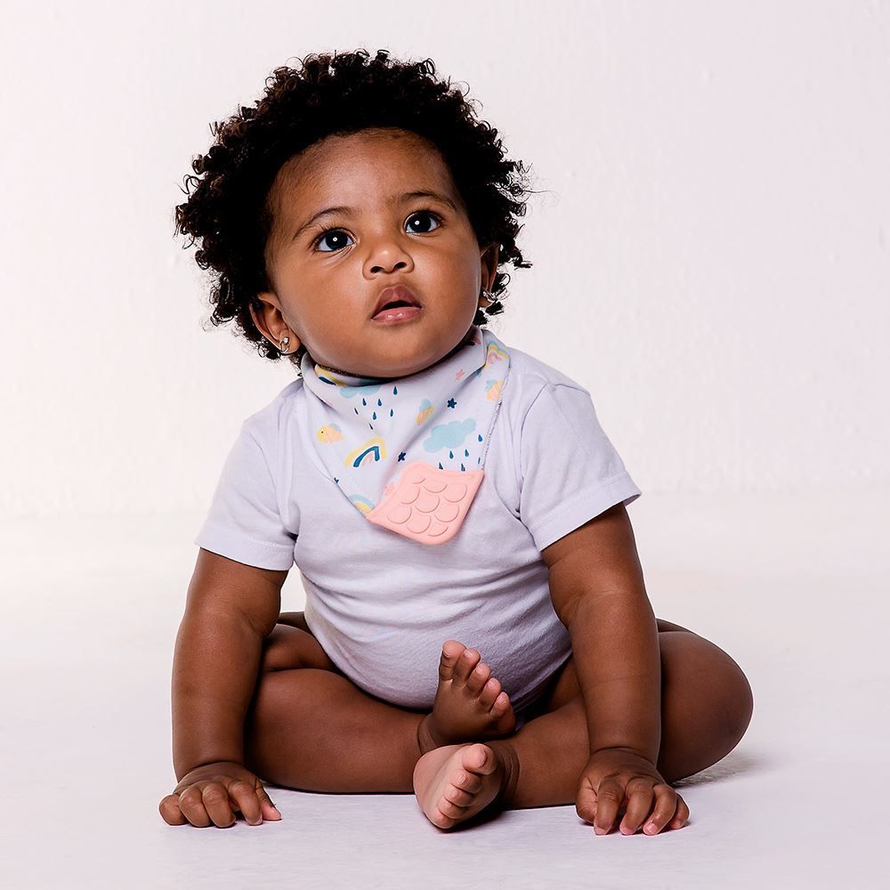 Bandana Com Mordedor Fecho Em Velcro Buba - Rosa Claro