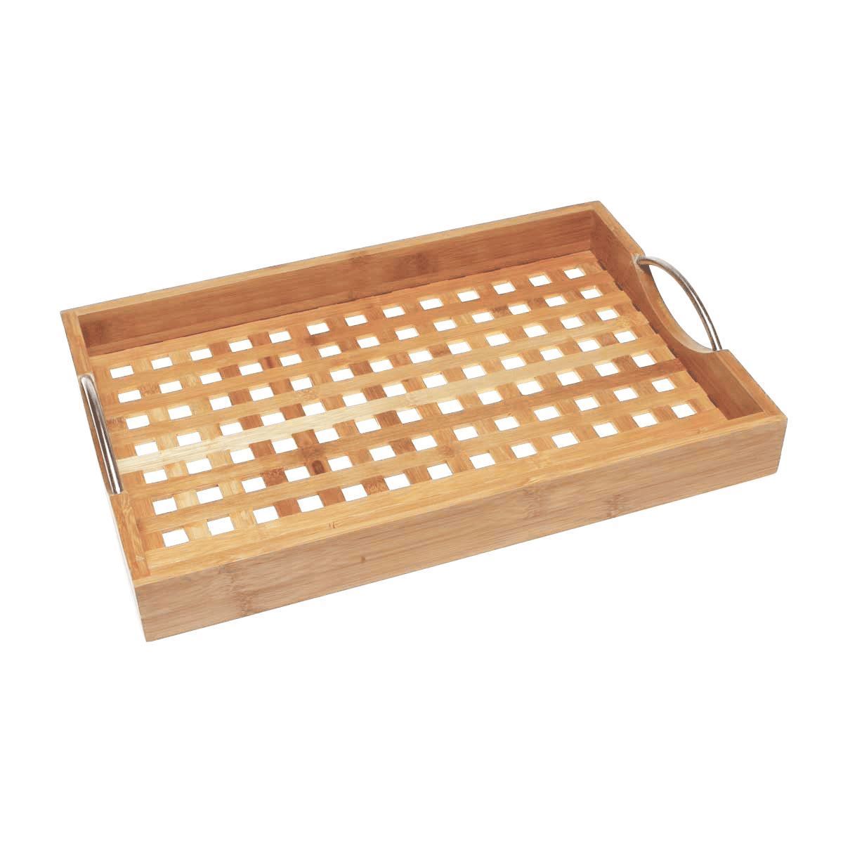 Bandeja De Bambu Com Alças Havan Casa - 43cm