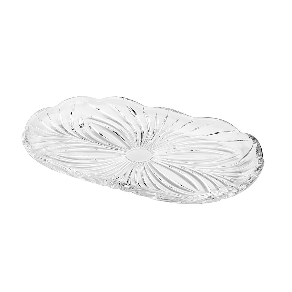 Bandeja de Cristal Alberta 23,8X14cm Lyor - Transparente