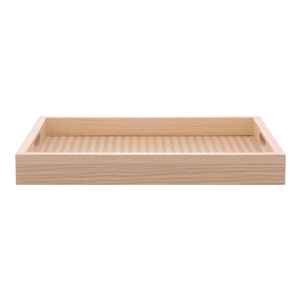 Bandeja De Mdf Com Fundo Treliça Lyor 35 Cm - Bege
