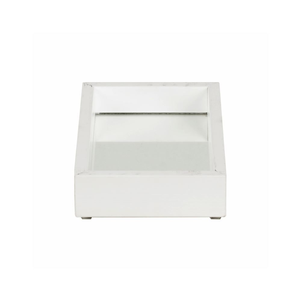 Bandeja Decorativa Espelhada Bw Quadros 22 Cm - Branco