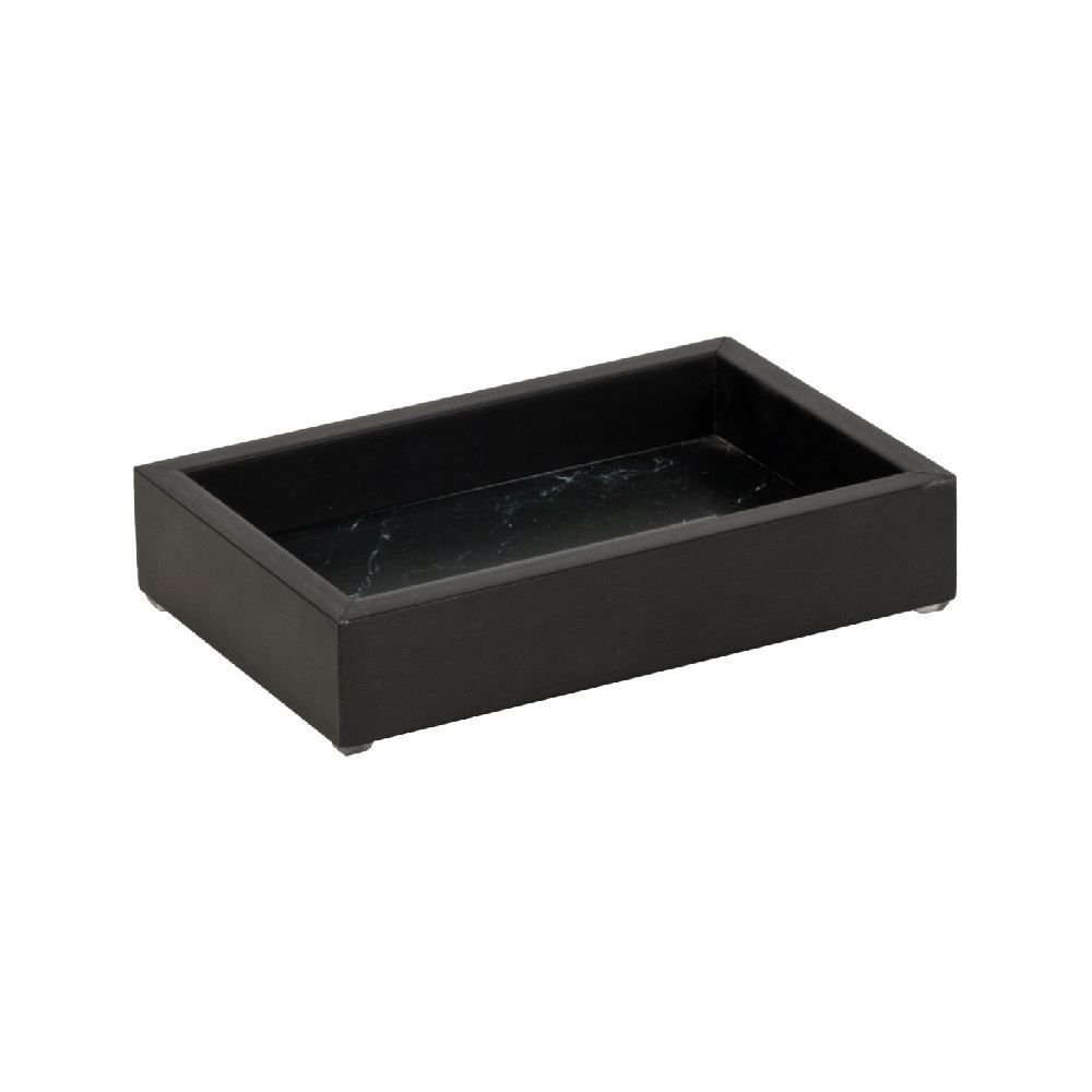 Bandeja Decorativa Espelhada Bw Quadros 22 Cm - Preto 