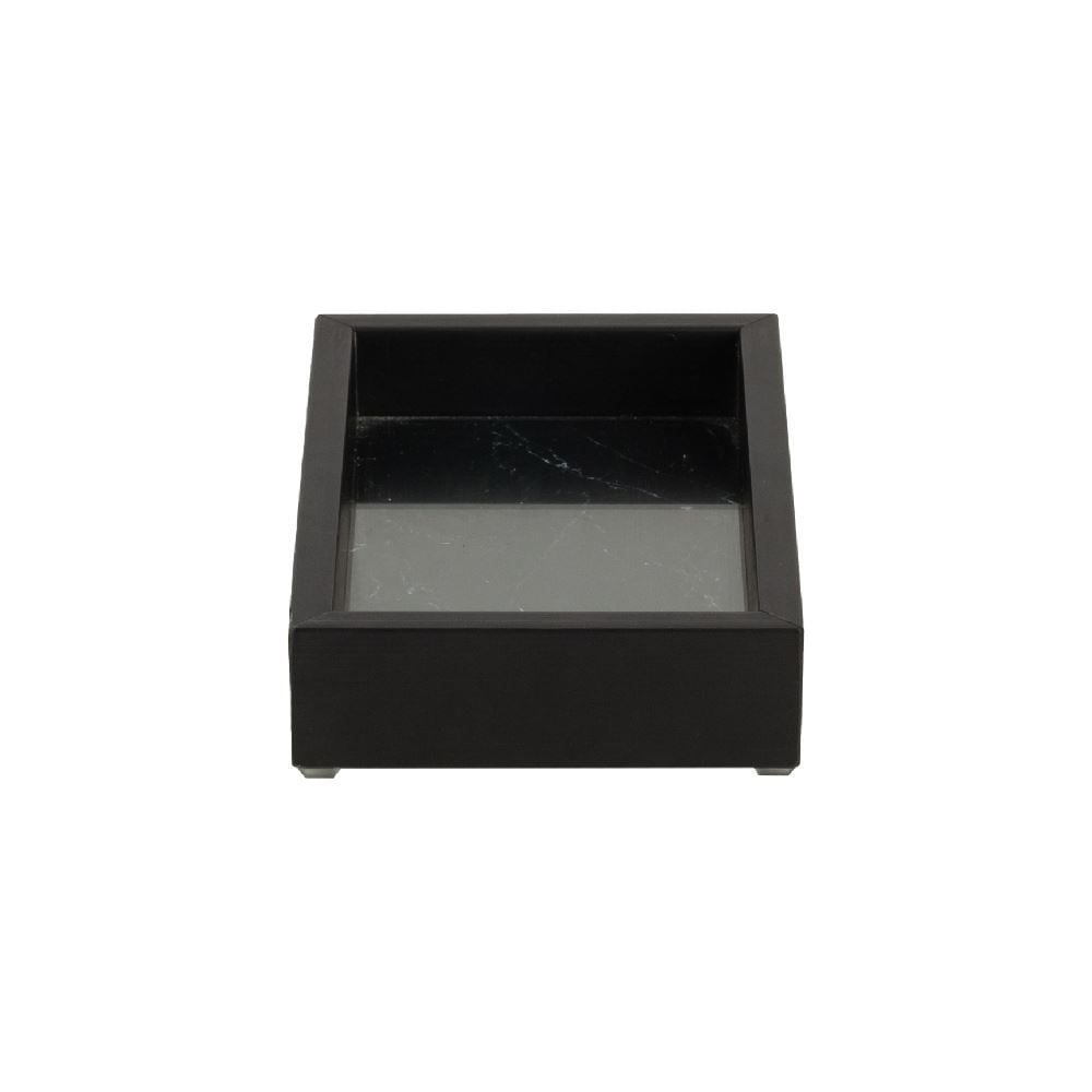 Bandeja Decorativa Espelhada Bw Quadros 22 Cm - Preto 