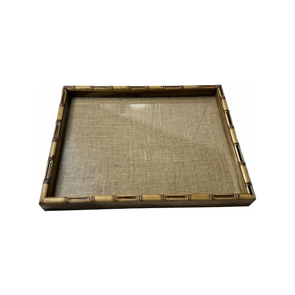 Bandeja Decorativa Espelhado Bw Quadros 30 Cm - Natural Juta