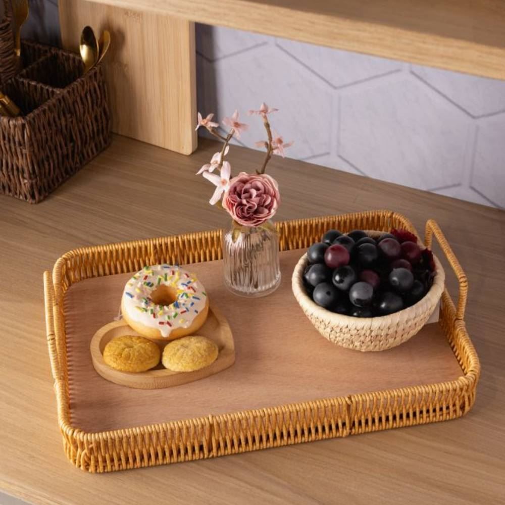 Bandeja Redonda Com Alça Kali 35Cm - Lyor