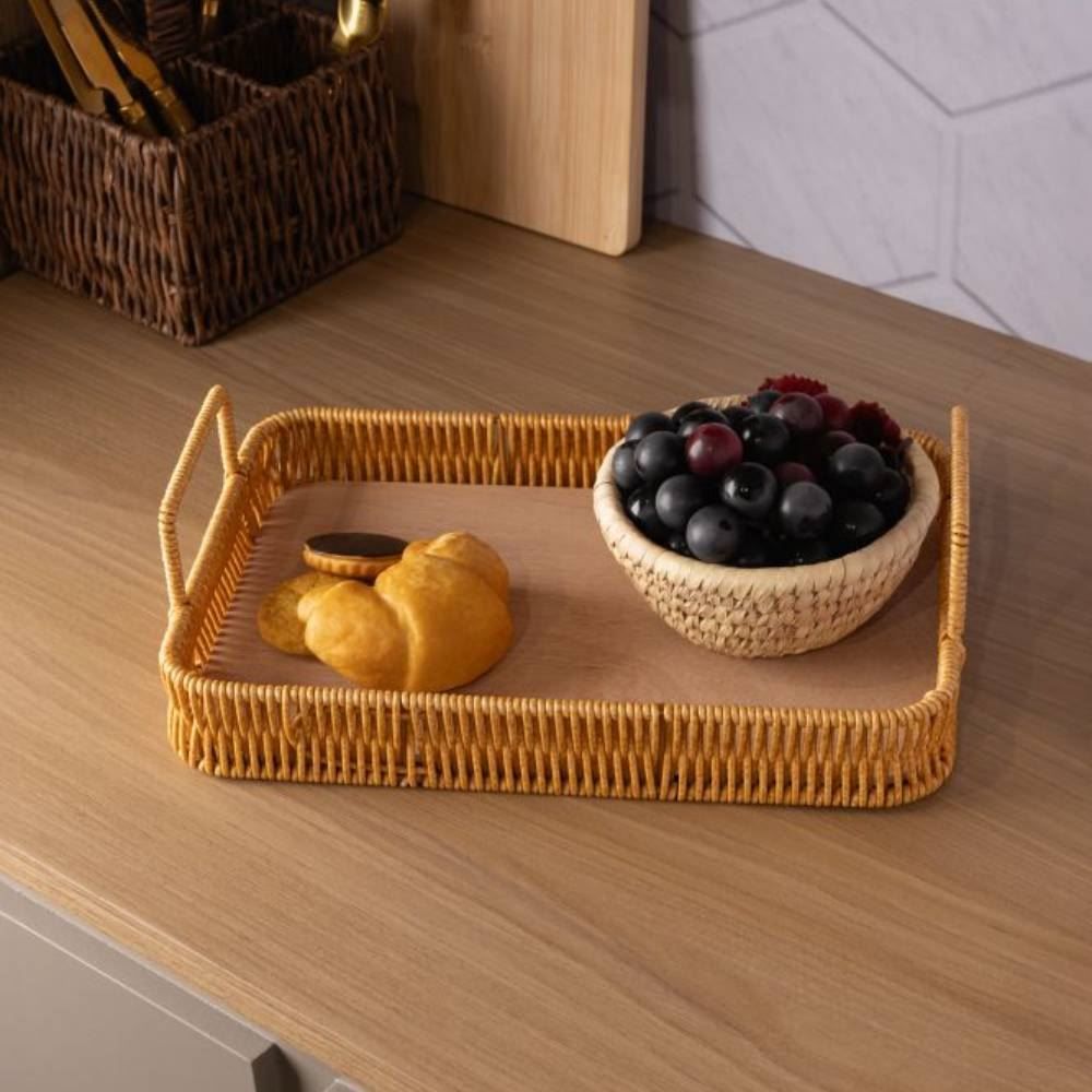 Bandeja Retangular Com Alça Kali 30Cm - Lyor