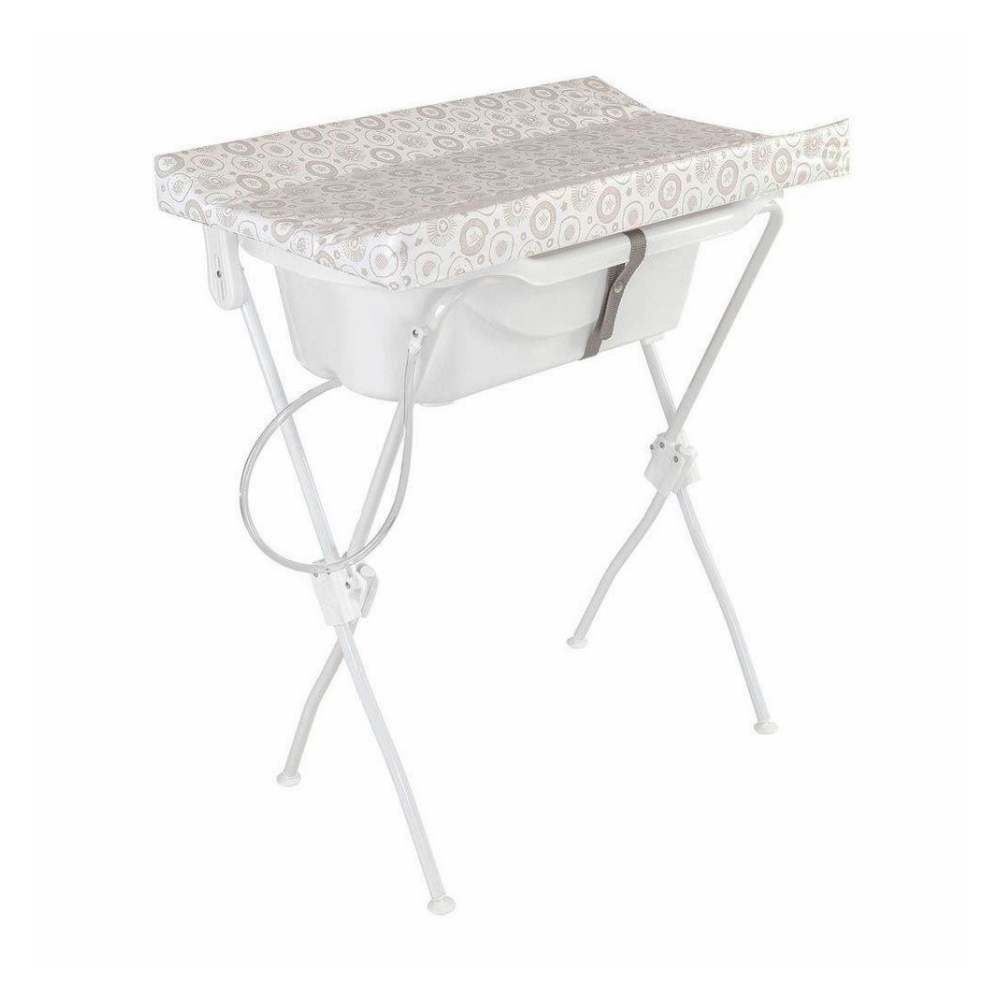Banheira Com Trocador Estampado Floripa Tutti Baby - Branco Essencial