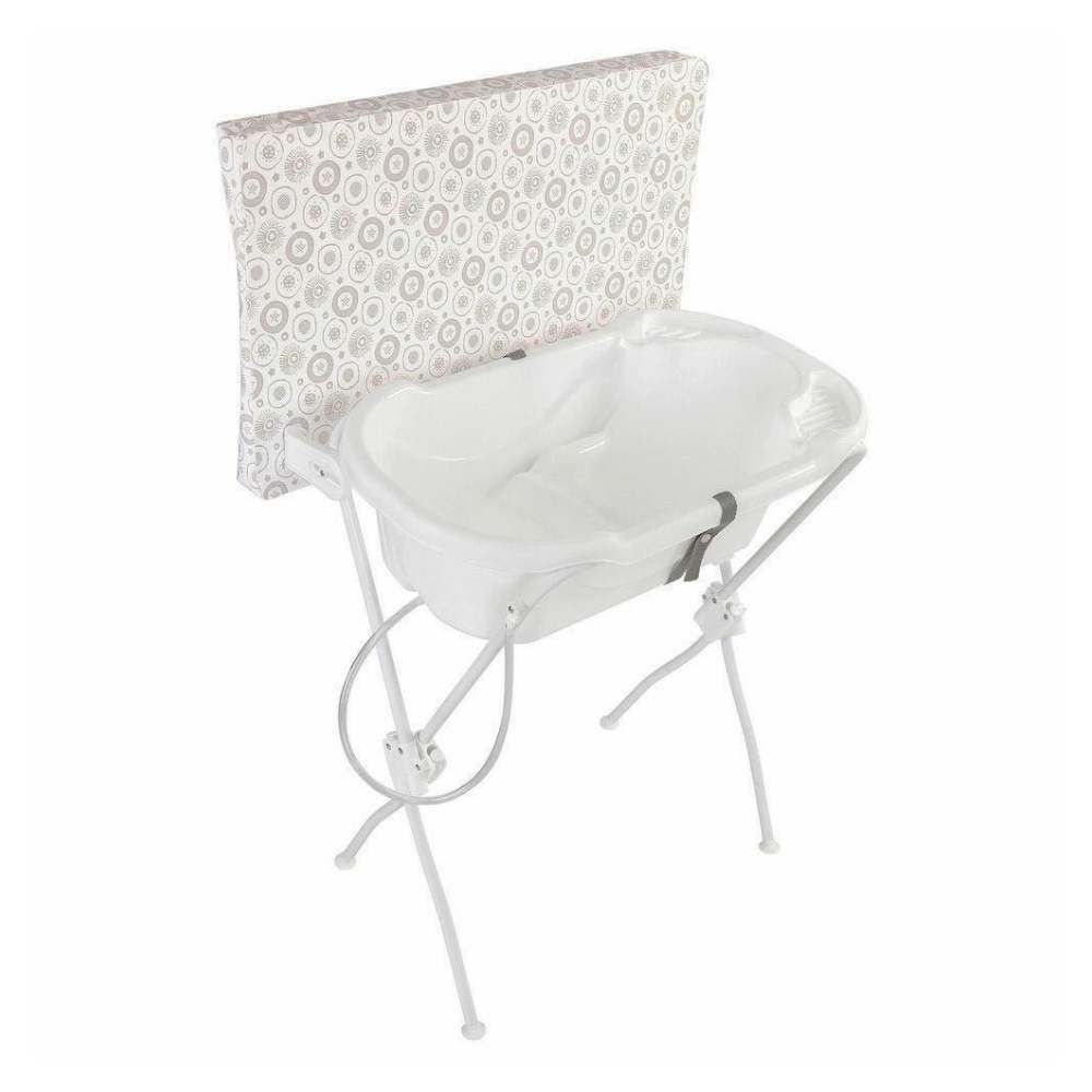 Banheira Com Trocador Estampado Floripa Tutti Baby - Branco Essencial