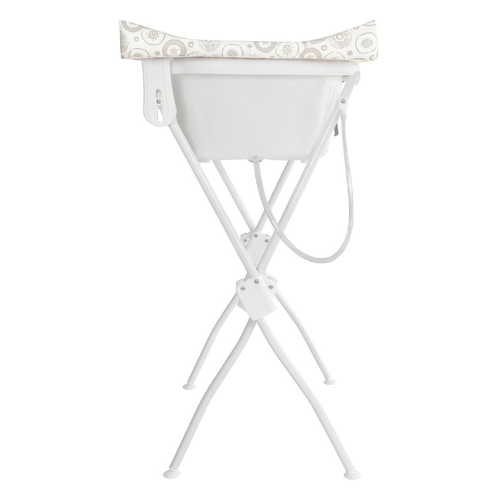 Banheira com Trocador Estampado Floripa Tutti Baby - Branco Essencial