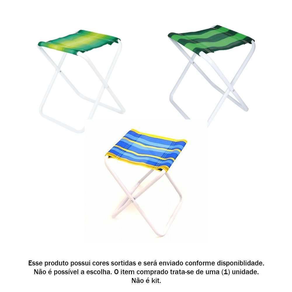 Banqueta Dobrável De Aço Pintado Mor - Diversos