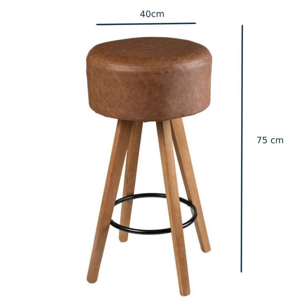 Banqueta Baixa Ravena 40X75 Cm Havan Casa - Marrom