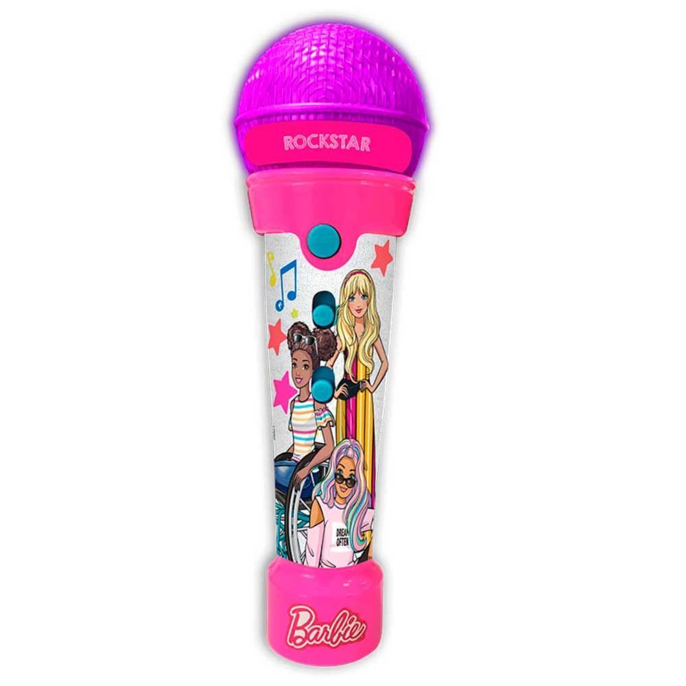 Barbie Microfone Rockstar Com Função Mp3 Player Fun - F0020-0