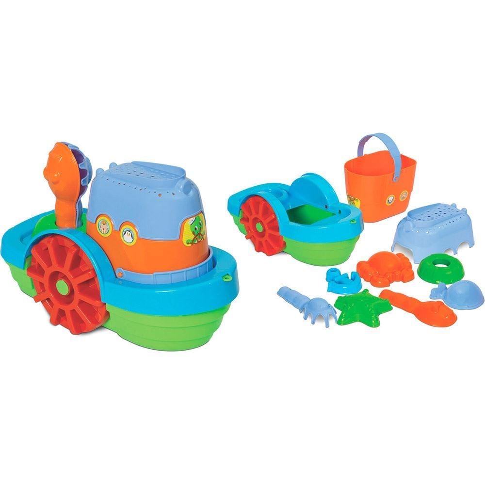 Barco Balde De Praia 600 Mercotoys - Azul