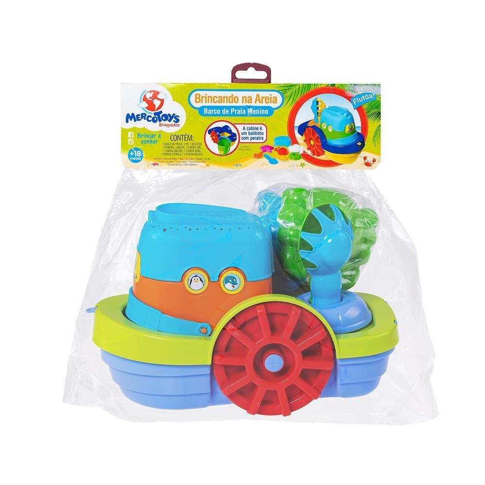Barco Balde De Praia 600 Mercotoys - Azul