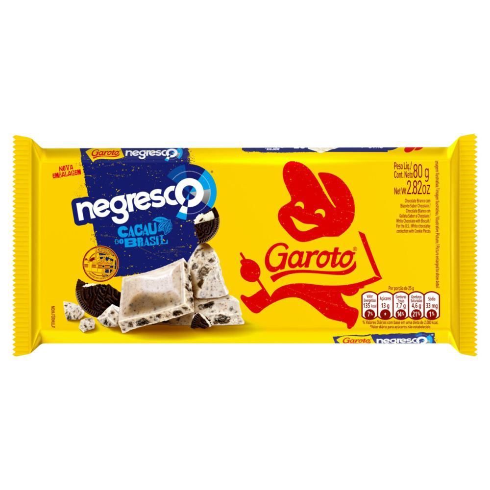 Barra De Chocolate Branco Negresco Garoto - 80g