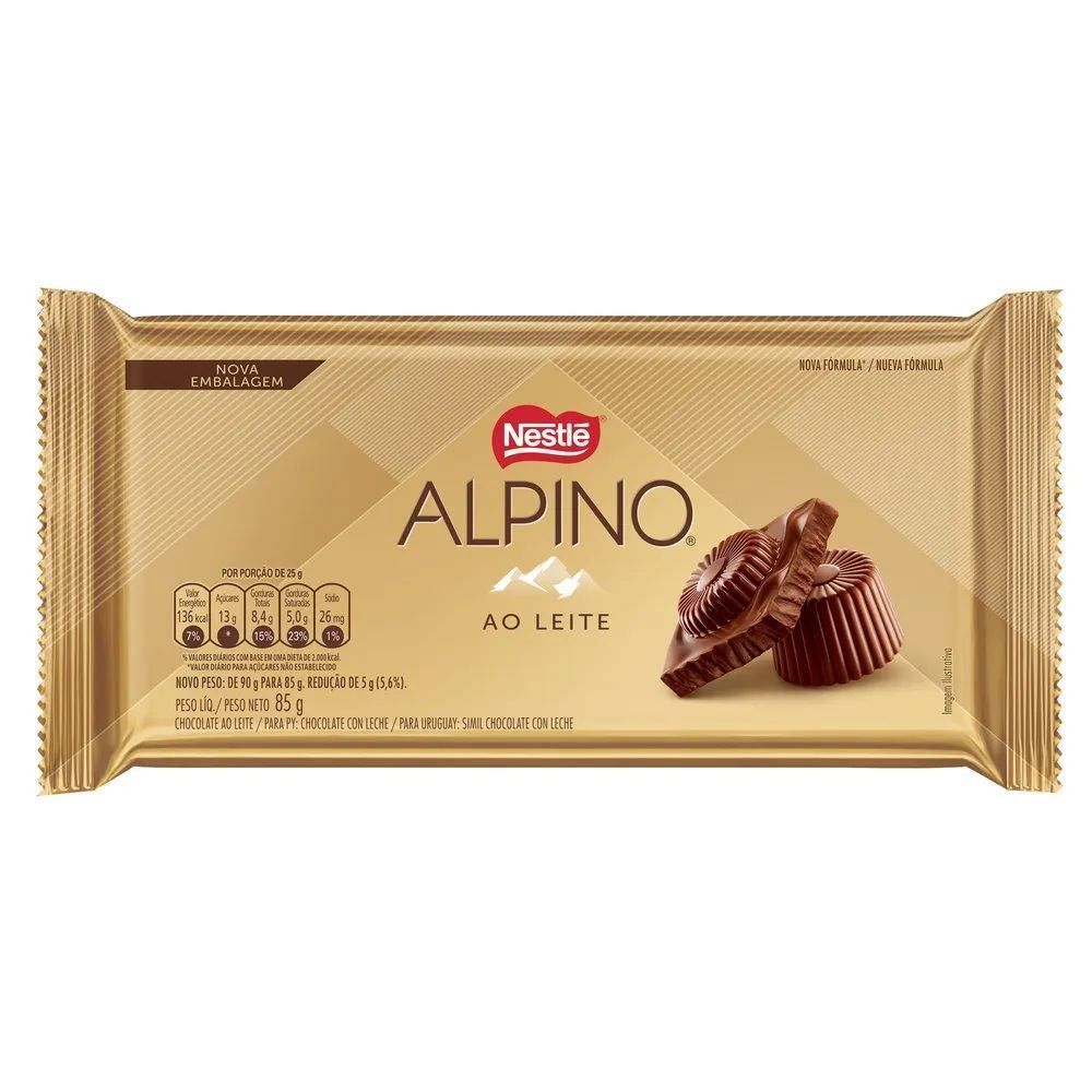 Barra De Chocolate Alpino Nestlé - 85G