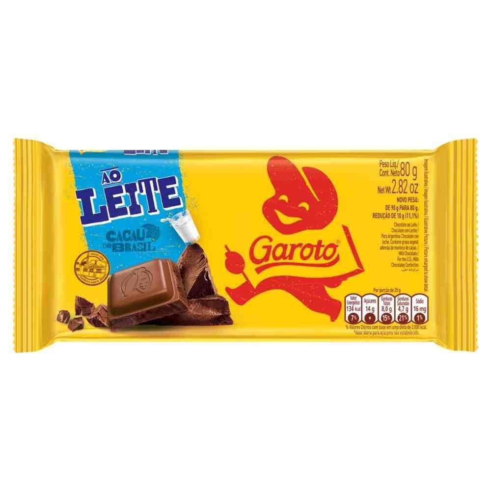 Barra De Chocolate Ao Leite Garoto - 80G
