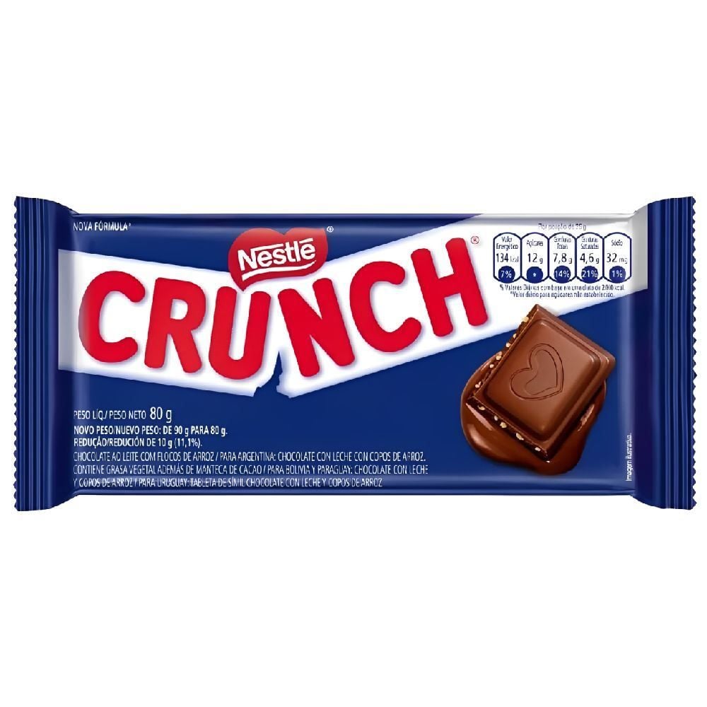 Barra De Chocolate Crunch Nestlé - 80G