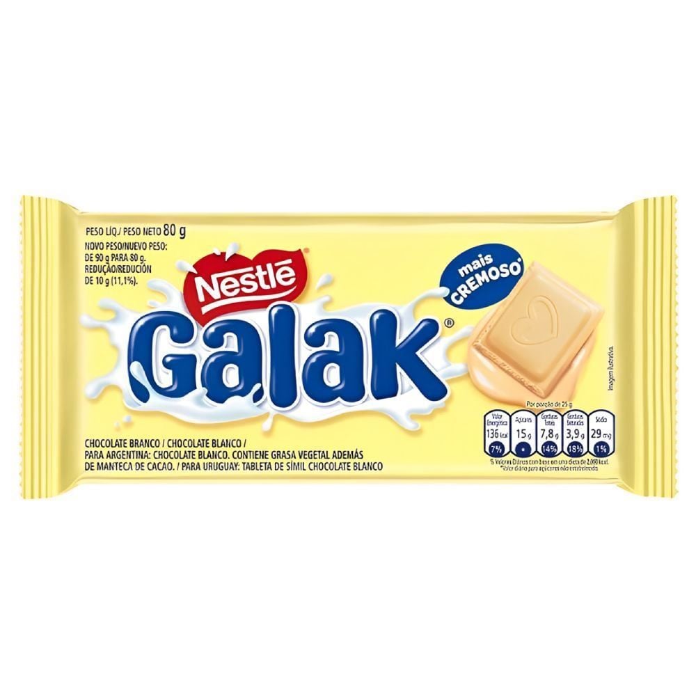 Barra De Chocolate Galak Nestlé - 80G