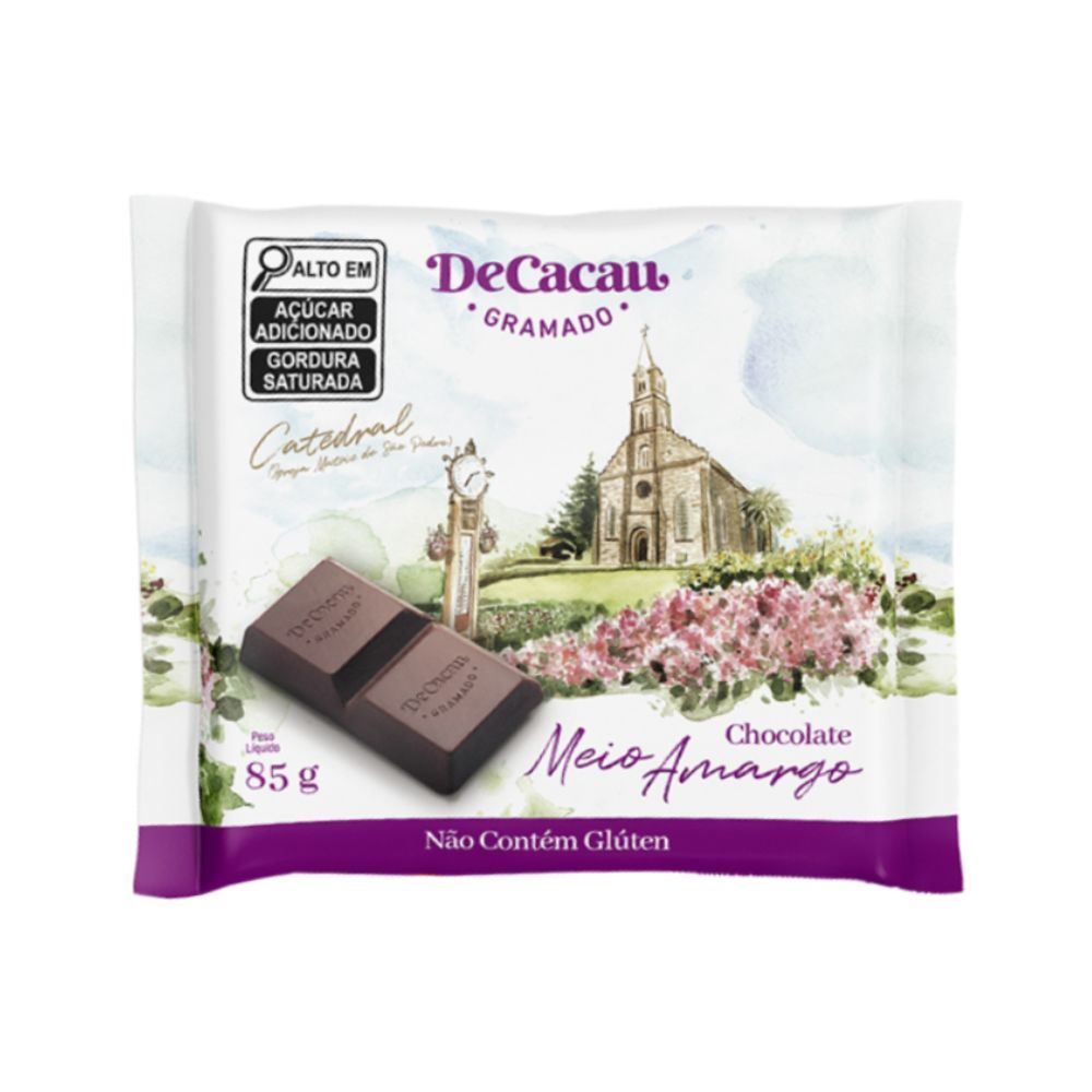 Barra De Chocolate Meio Amargo Decacau - 85g