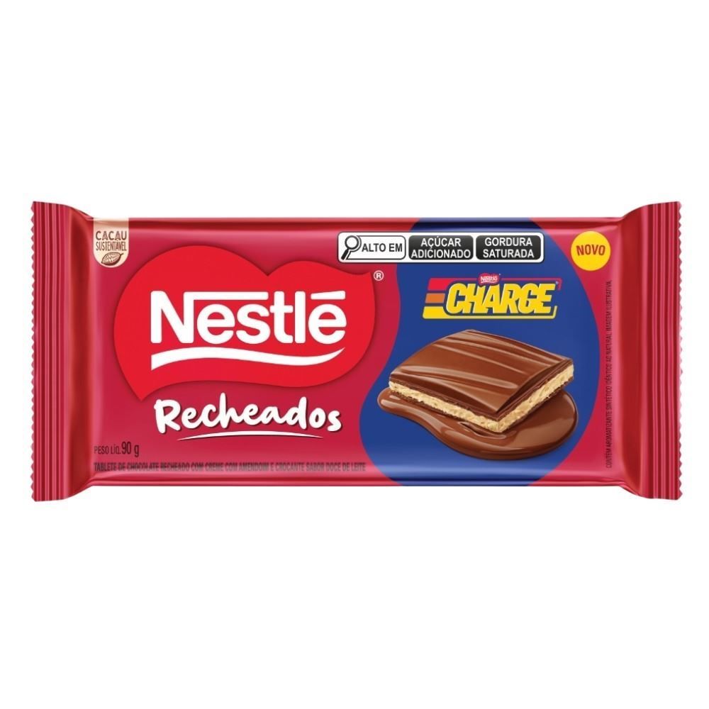 Barra De Chocolate Recheado Charge Nestlé - 90g