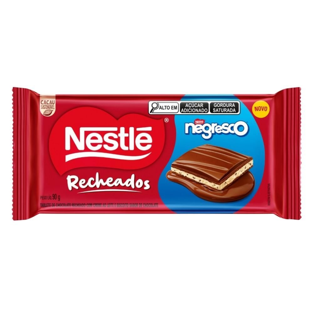Barra De Chocolate Recheado Negresco Nestlé - 90g
