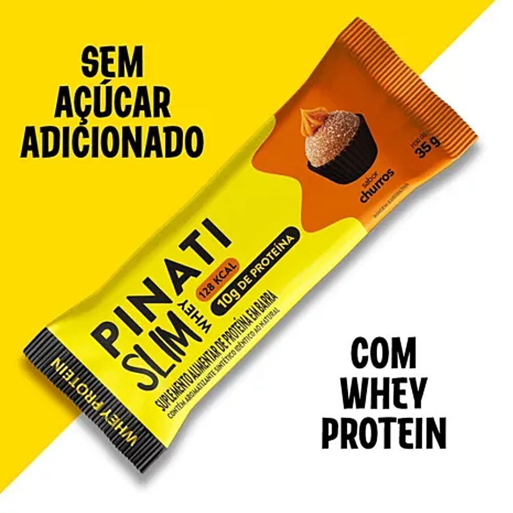 Barra de Proteína Slim Whey Churros Pinati 35G