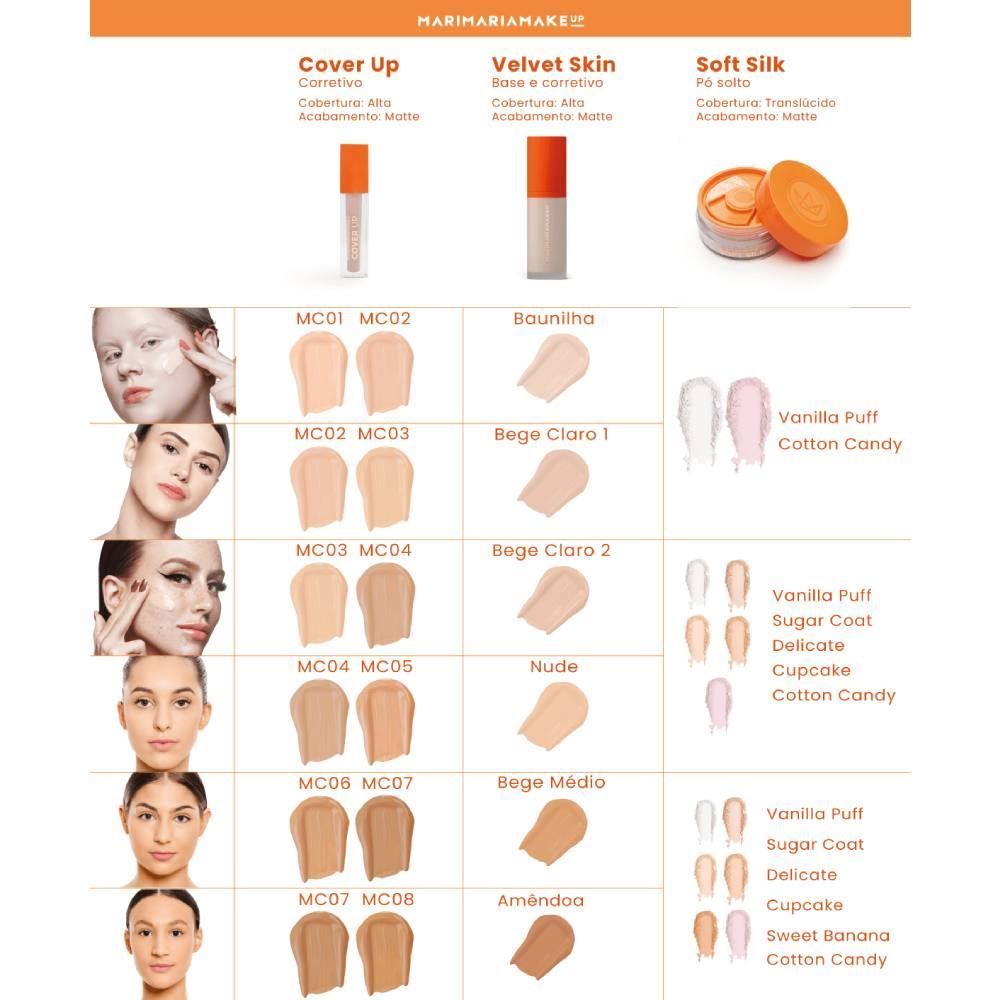 Base E Corretivo Mari Maria Makeup Matte Velvet Skin Bege Claro 2 - 25g