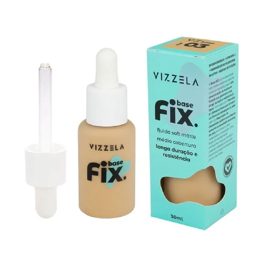 Base Líquida Fix Vizzela Cor 03 - 30ml