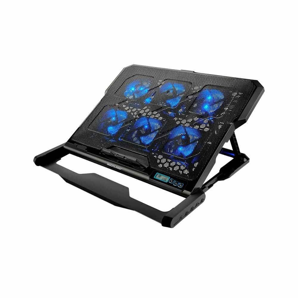 Base Notebook De 17" Com 6 Coolers Led E 5 Níveis De Altura Multi - AC282