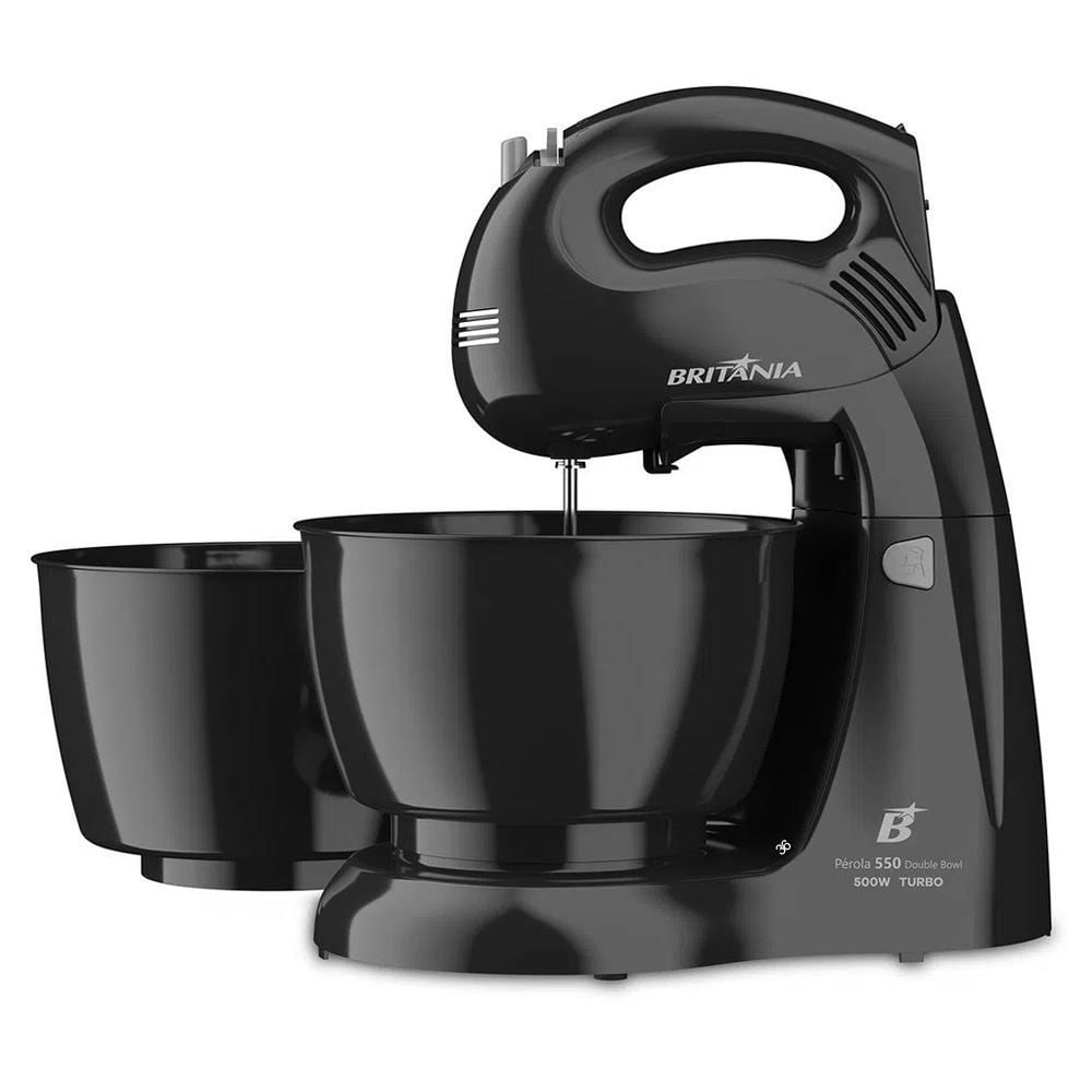 Batedeira Perola 550 Double Bowl Preta 500W Britânia