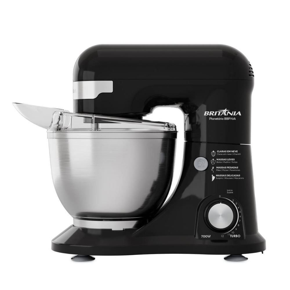 Batedeira Planetária Britânia 4 Litros Bowl Inox BBP70A