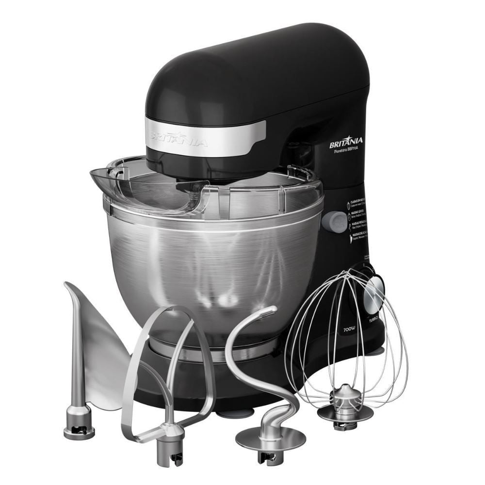 Batedeira Planetária Britânia 4 Litros Bowl Inox BBP70A