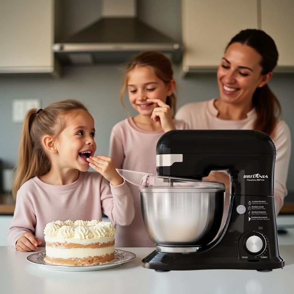 Batedeira Planetária Britânia 4 Litros Bowl Inox BBP70A