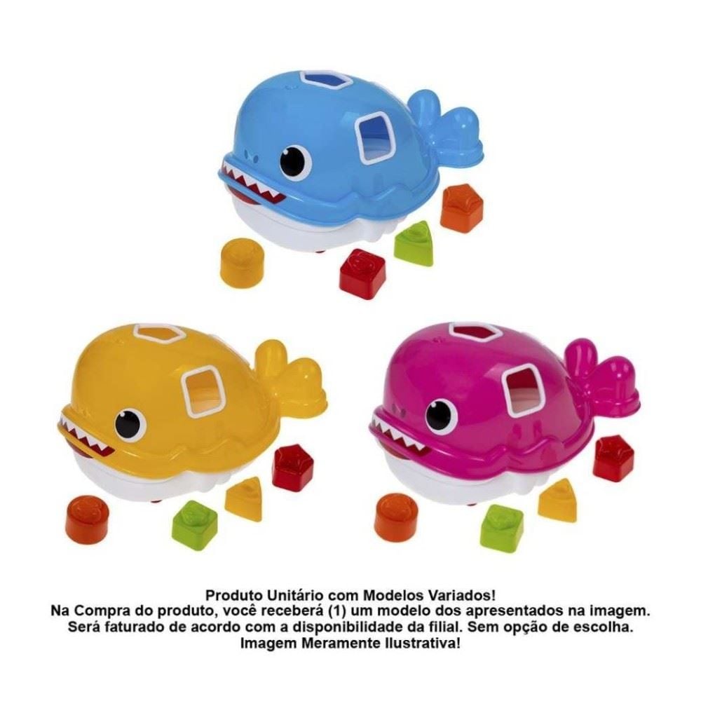 Brinquedo Bebê Jack Tubarão Didático Mercotoys - Sortido
