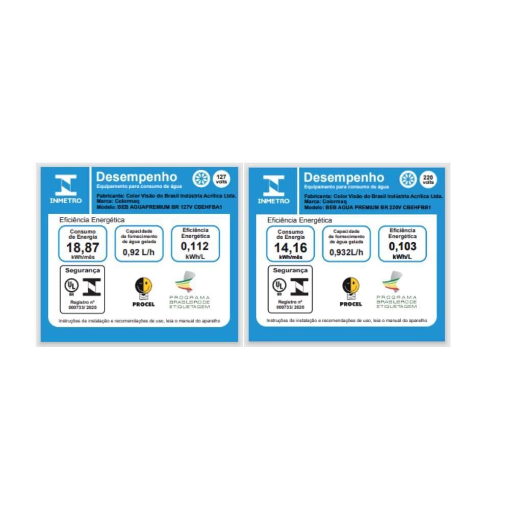 Bebedouro de Água Colormaq Premium Com Compressor BEBPR