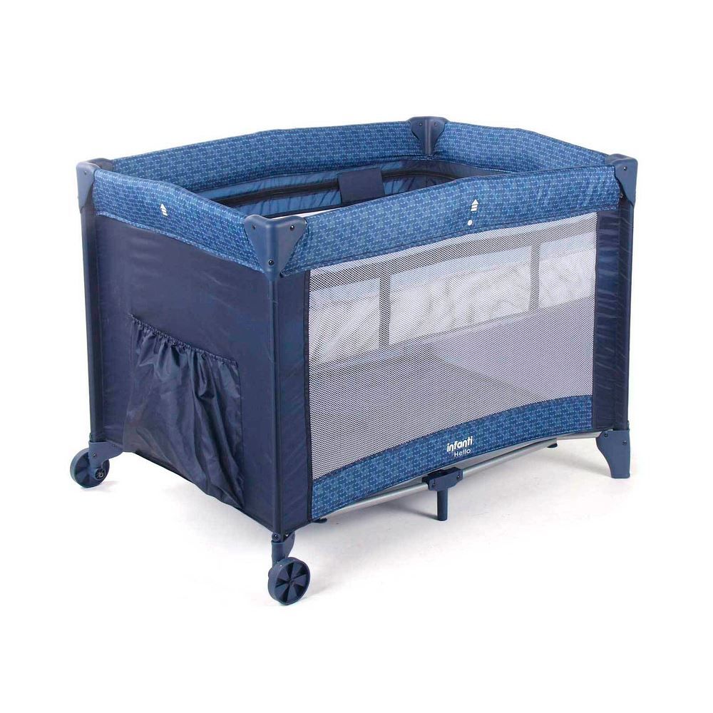 Berço Portátill Hello Infanti - Azul Trama