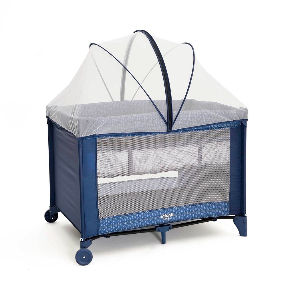 Berço Portátill Hello Infanti - Azul Trama