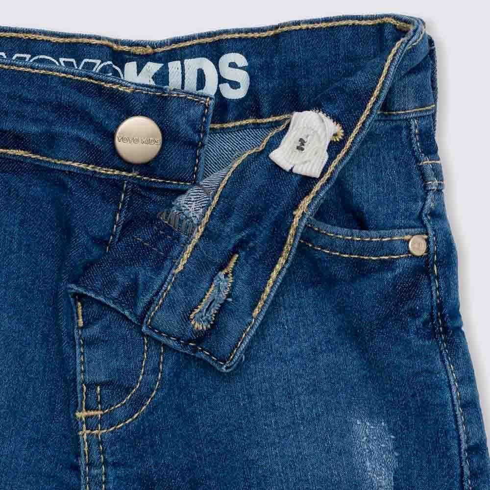 Bermuda 1 a 3 anos Jeans Barra Virada Yoyo Kids