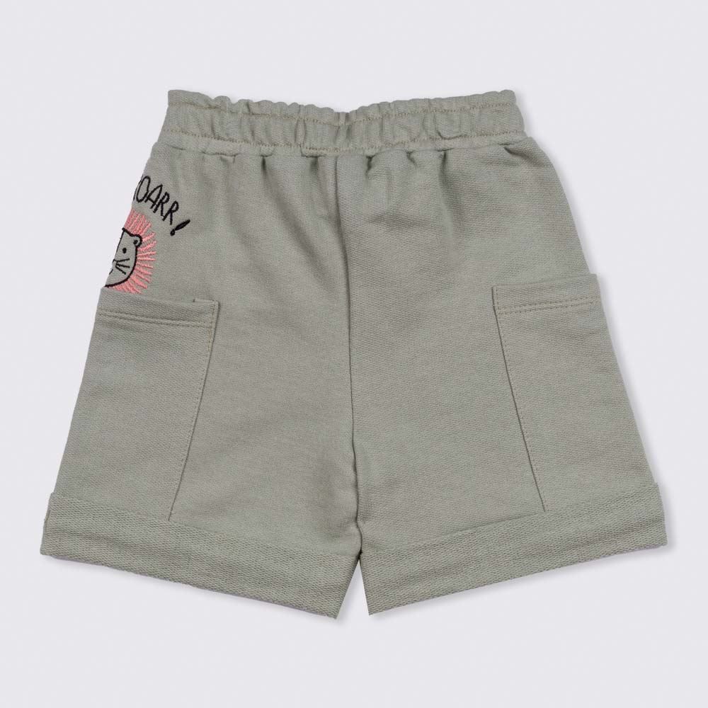 Bermuda 1 a 3 anos Moletom + Bolsos Leão Yoyo Kids