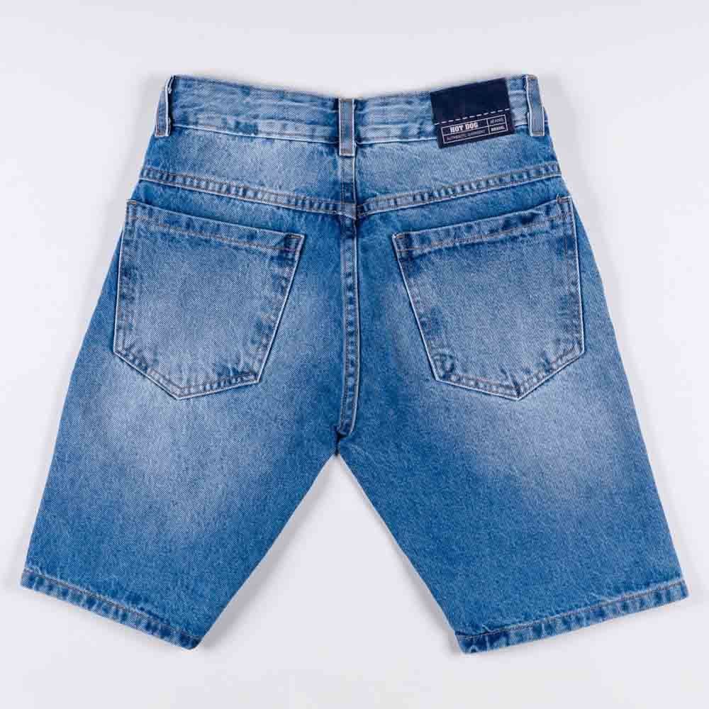 Bermuda 12 a 16 anos Jeans + Rasgos Hot Dog