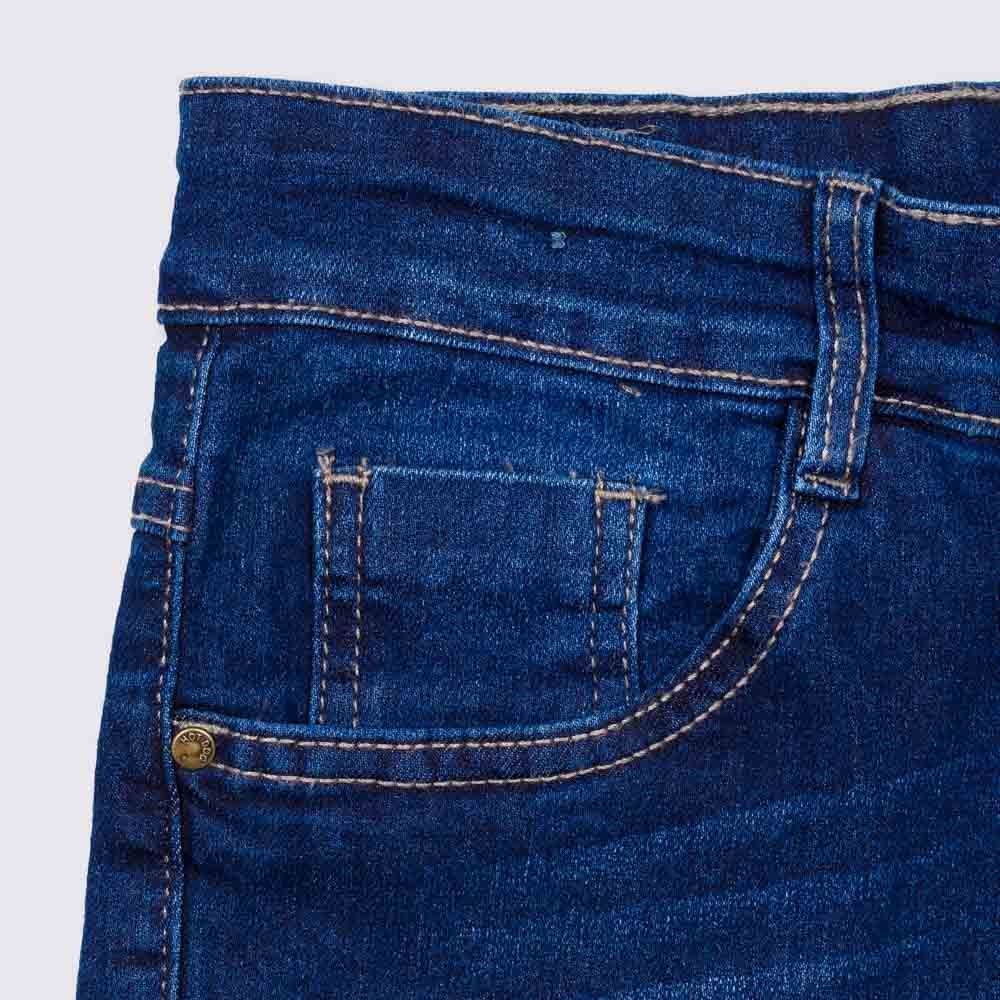 Bermuda 12 a 16 anos Jeans com Barra Dobrada Hot Dog