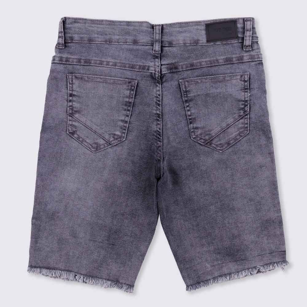 Bermuda 12 a 16 anos Jeans Escuro Estonado Hot Dog