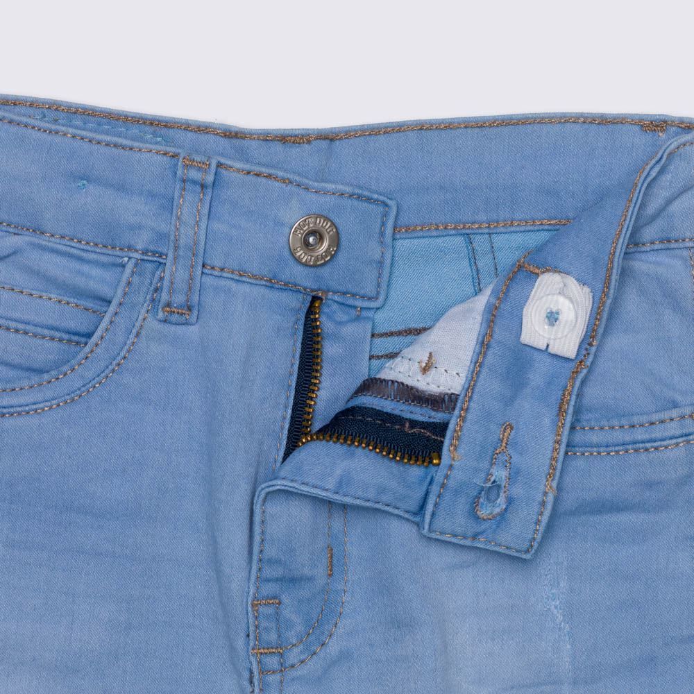 Bermuda 4 a 10 anos Jeans Comfort Claro Hot Dog